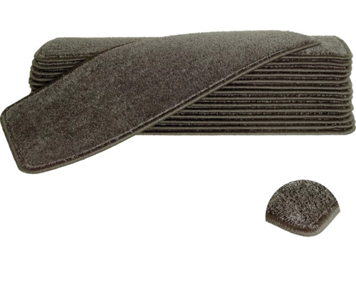 Set de tapis d'escalier Sweet rectangle gris 20x65 cm 15 pièces Ensemble de tapis d''escalier