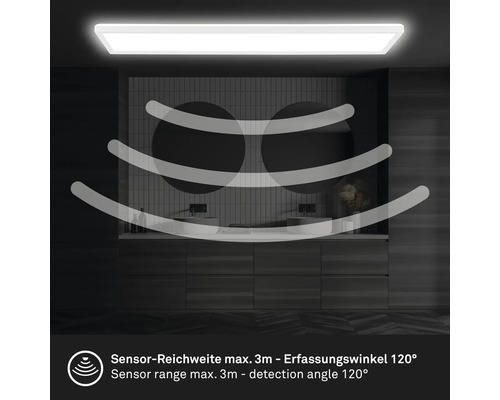 Deckenleuchte mit Bewegungsmelder in einem Badezimmer