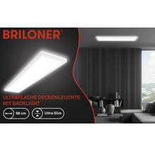Flache Deckenleuchte mit Hintergrundbeleuchtung, 98 cm, zur Beleuchtung von Innenräumen