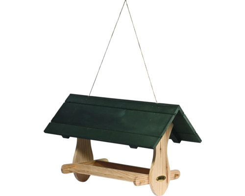 Mangeoire à oiseaux avec toit à suspendre