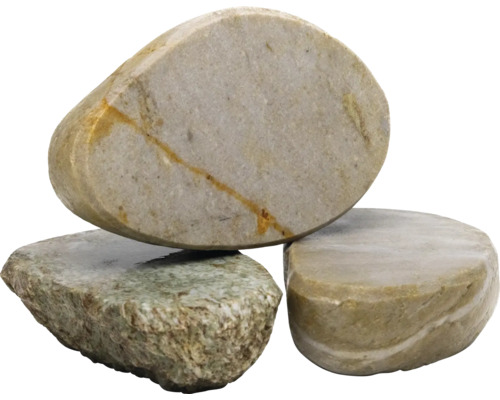 Drei dekorative Flusssteine