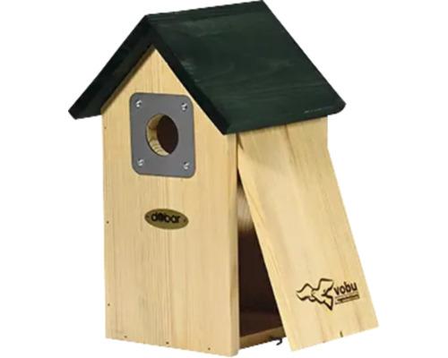 Nichoir en bois pour oiseaux avec toit et trou d''envol