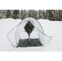 Pflanzenschutz-Foliengewächshaus im Winter