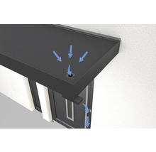 Dachrinne leitet Wasser ab