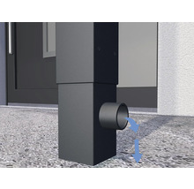 Illustration eines Entwässerungssystems für eine Zaunsäule