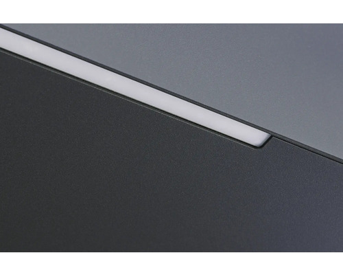 Gros plan d''une applique murale LED grise