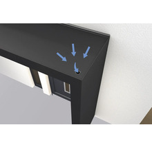 Illustration einer Überdachung mit integrierter Entwässerung