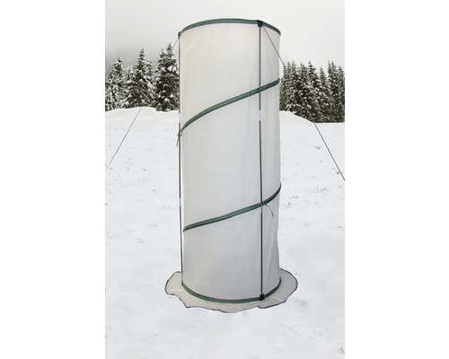 Cloche à plantes dans la neige