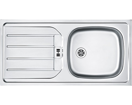 Évier en acier inoxydable avec égouttoir