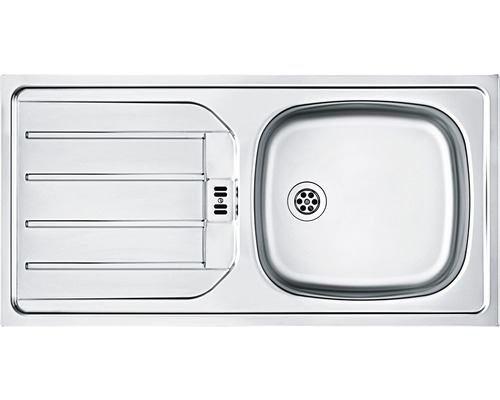 Évier en acier inoxydable avec égouttoir