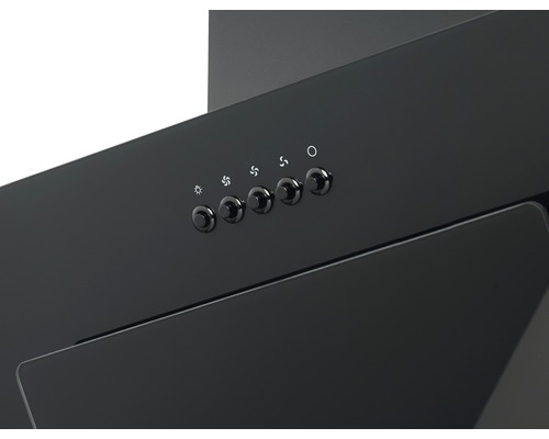 Gros plan d''une hotte aspirante avec boutons de commande