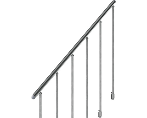 Treppengeländer aus Metall mit vertikalen Stützen
