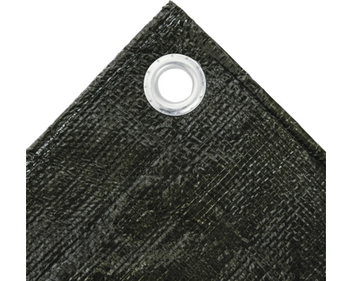 Détail d''une bâche tissée avec œillet