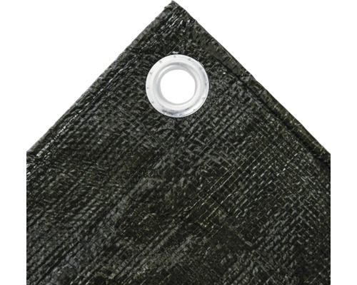 Détail d''une bâche tissée avec oeillet