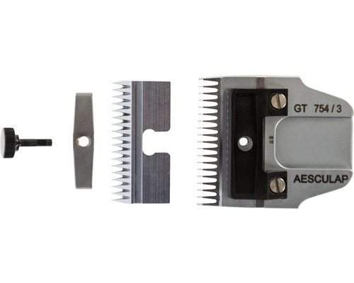 Tête de coupe Aesculap GT 754/3 pour tondeuse pour animaux, set avec vis et accessoires