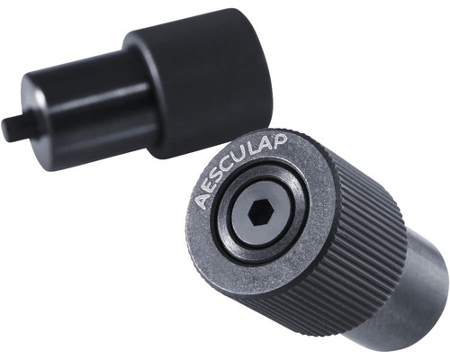 Zwei Aesculap Werkzeugadapter