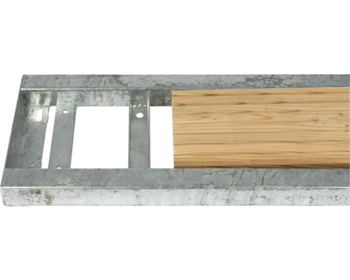 Cadre métallique avec planche en bois