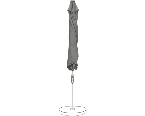 Parasol fermé avec pied