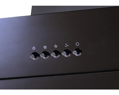 Panneau de commande d''une hotte aspirante avec différents interrupteurs