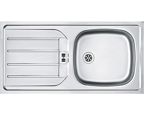 Évier en acier inoxydable avec égouttoir