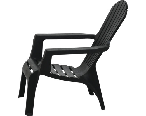 Schwarzer Adirondack-Gartenstuhl