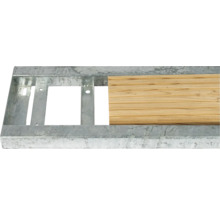 Cadre métallique avec planche en bois