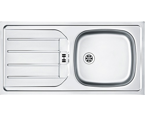 Évier en acier inoxydable avec égouttoir