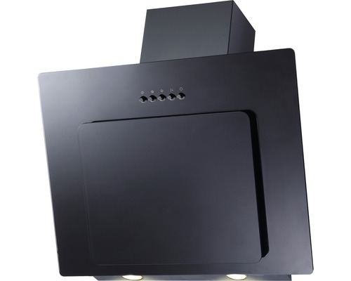 Hotte d''aspiration noire avec éléments de commande