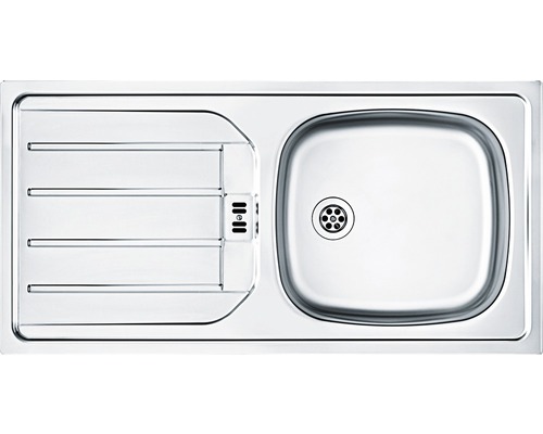 Évier en acier inoxydable avec égouttoir