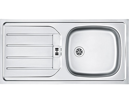 Évier en acier inoxydable avec égouttoir