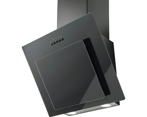 Hotte aspirante avec écran en verre et boutons de commande