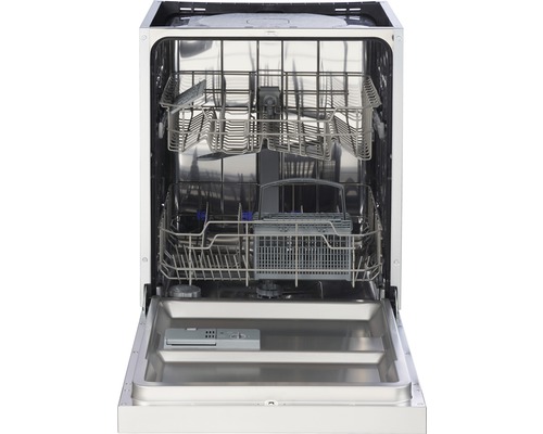 Vue intérieure d''un lave-vaisselle avec paniers sortis