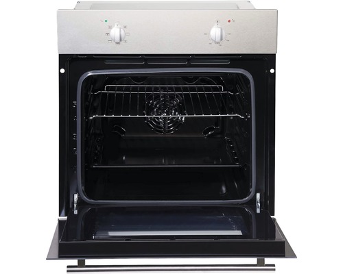 Four encastrable avec porte ouverte, intérieur avec grille