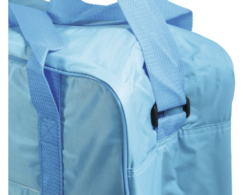 Detailaufnahme einer Reisetasche mit Tragegriffen