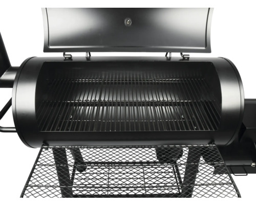 Grill mit offenem Deckel und Grillrost