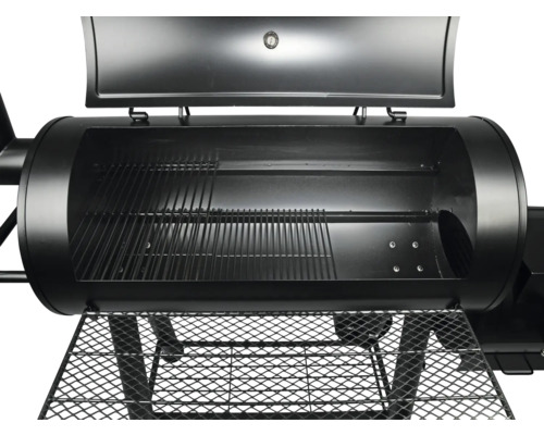 Offener Grill mit Grillrost und Ablagegitter