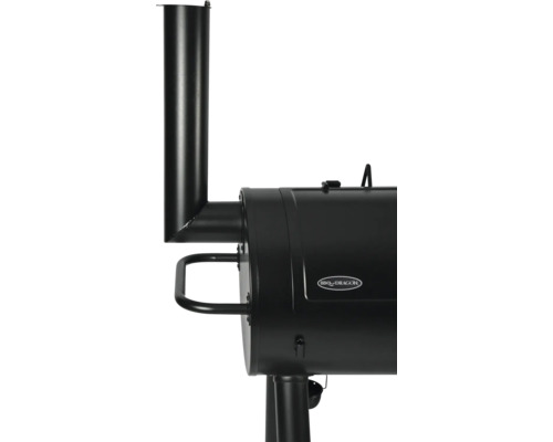 Detailansicht des BBQ Dragon Smoker Grill mit Griff und Schornstein