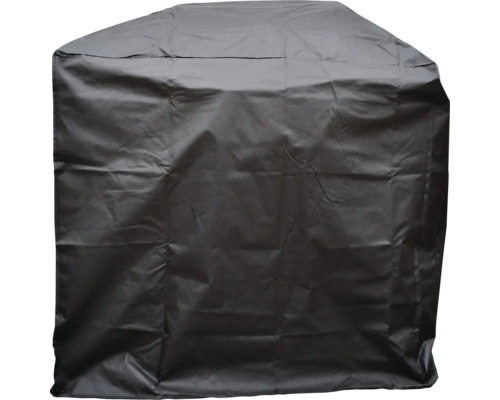 Schwarze Grillabdeckung zum Schutz vor Witterungseinflüssen