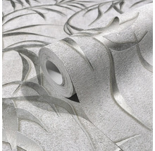 Papier peint intissé 34286 City Glow Floral gris argent