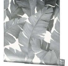 Papier peint intissé 31624 Avalon Floral noir argent