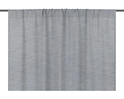 Grauer Vorhang mit Kräuselbandaufhängung