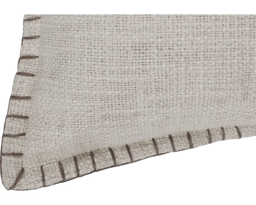 Vue détaillée d''un tapis tissé avec renforcement des bords