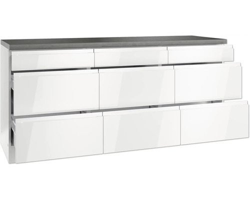 Meuble sous-lavabo avec tiroirs et couvercle