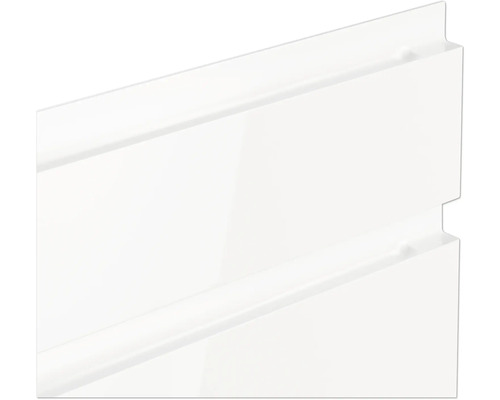 Detailansicht einer weissen Schubladenfront