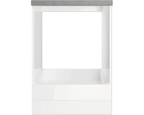 Meuble sous-lavabo avec couvercle gris