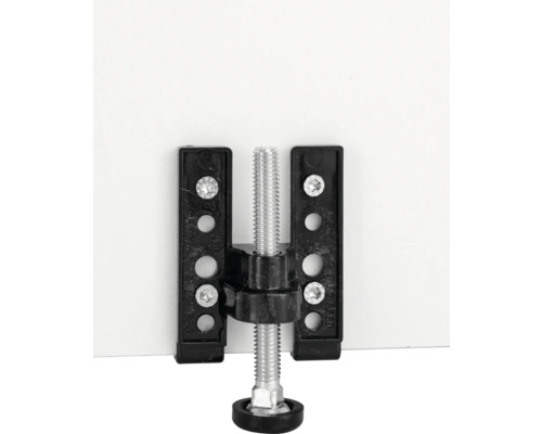 Pied de meuble avec vis de réglage pour le réglage en hauteur sur un meuble