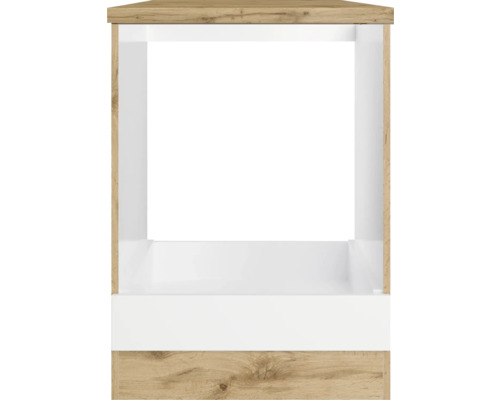 Étagère avec cadre en bois et étagères blanches