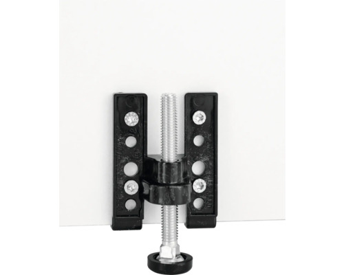 Pied de meuble avec plaque de montage pour réglage en hauteur