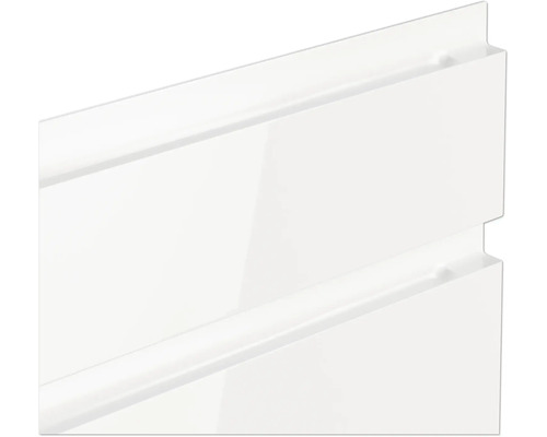 Vue détaillée des façades de tiroirs blanches