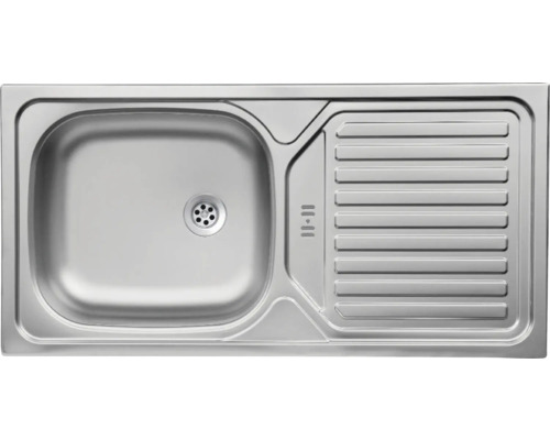Évier en acier inoxydable avec égouttoir
